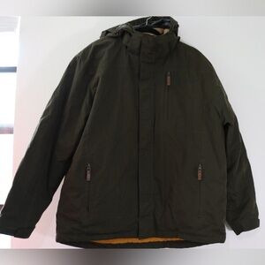 Men's Free Country Mountain Guide Hooded Jacket Size XL Olive Green Outdoors